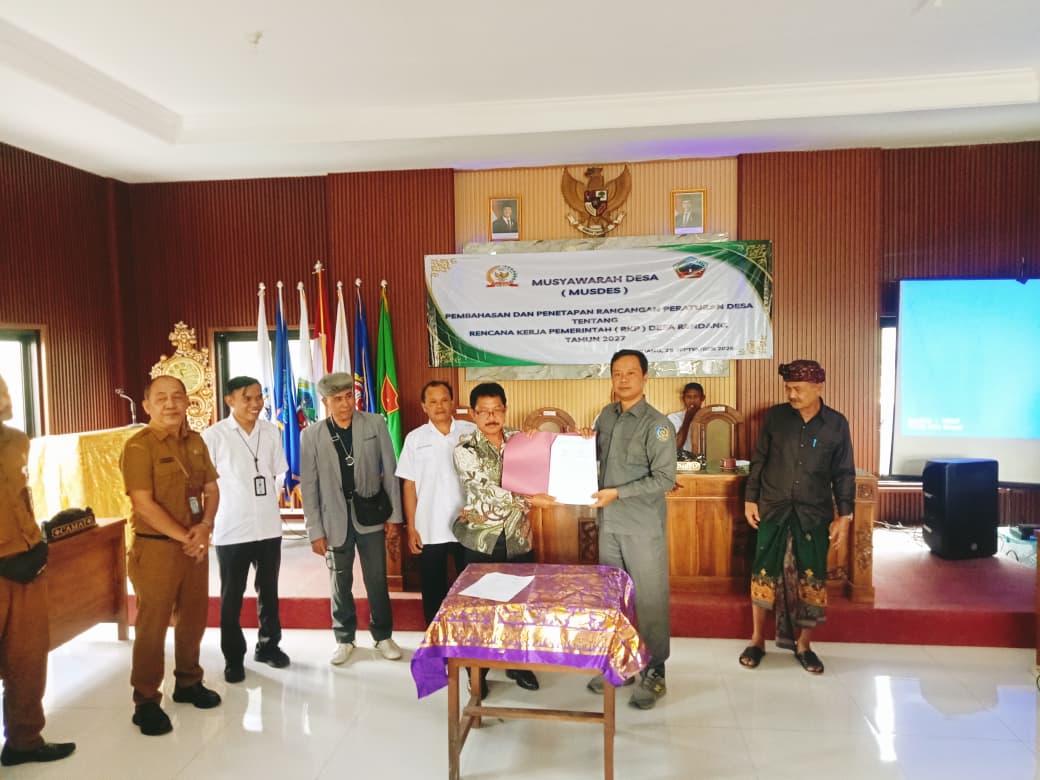 Musyawarah Desa ( MUSDES ) Pembahasan Penetapan Rencana Peraturan Kerja Pemerintah( RKP ) 